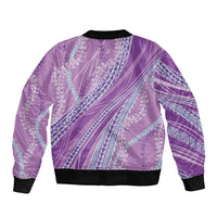 Polynesian Puakeniken Pikake Twisted Lei Bomber Jacket Amethys LT7 - Polynesian Pride