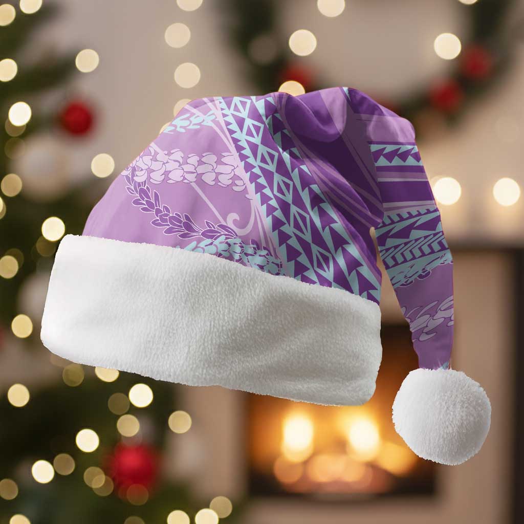 Polynesian Puakeniken Pikake Twisted Lei Christmas Santa Hat Amethys LT7 Without Fur Amethys - Polynesian Pride