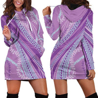 Polynesian Puakeniken Pikake Twisted Lei Hoodie Dress Amethys LT7 - Polynesian Pride