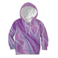 Polynesian Puakeniken Pikake Twisted Lei Kid Hoodie Amethys LT7 Hoodie Amethys - Polynesian Pride