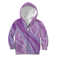 Polynesian Puakeniken Pikake Twisted Lei Kid Hoodie Amethys LT7 Zip Hoodie Amethys - Polynesian Pride
