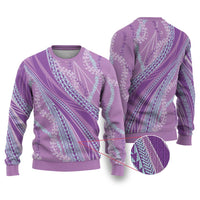 Polynesian Puakeniken Pikake Twisted Lei Ugly Christmas Sweater Amethys LT7 Amethys - Polynesian Pride