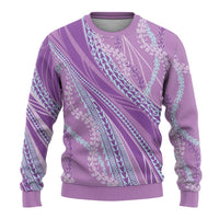 Polynesian Puakeniken Pikake Twisted Lei Ugly Christmas Sweater Amethys LT7 - Polynesian Pride