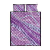 Polynesian Puakeniken Pikake Twisted Lei Quilt Bed Set Amethys LT7 - Polynesian Pride