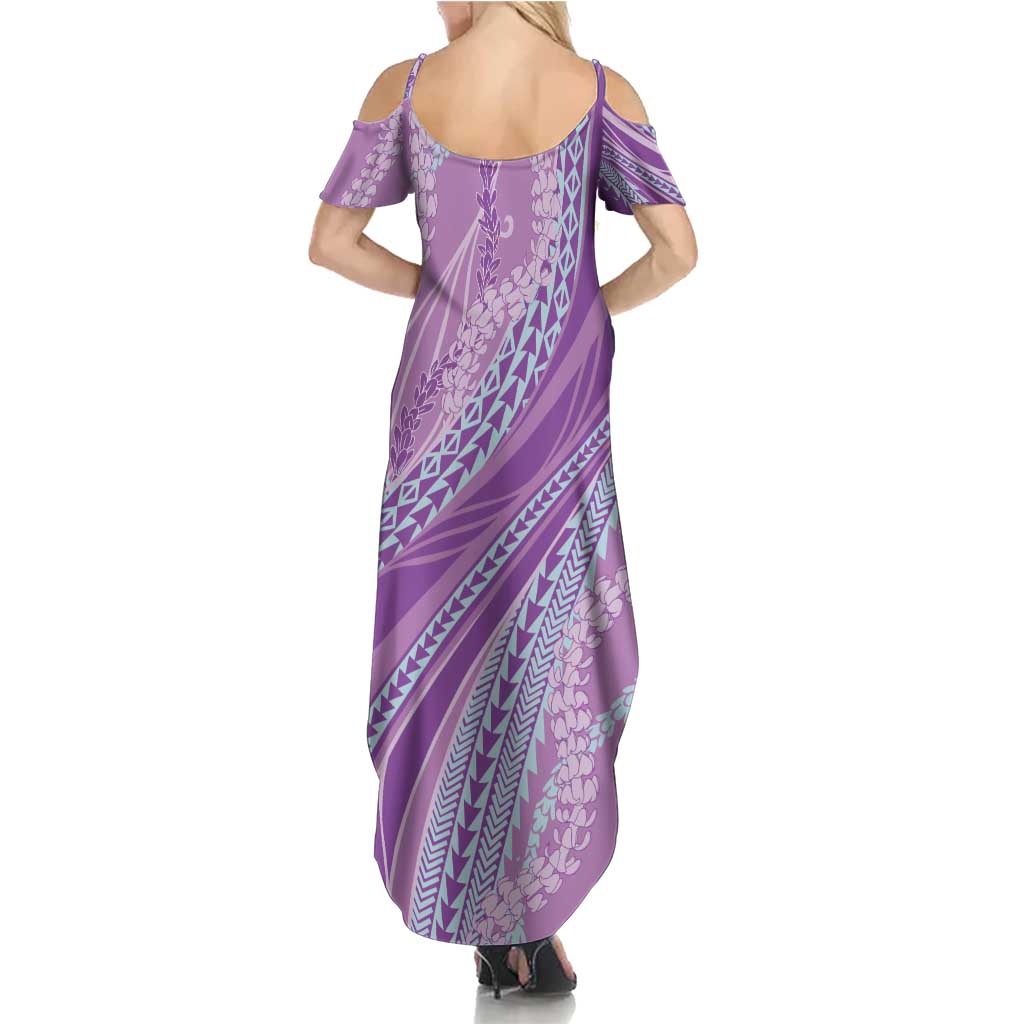 Polynesian Puakeniken Pikake Twisted Lei Summer Maxi Dress Amethys LT7 - Polynesian Pride