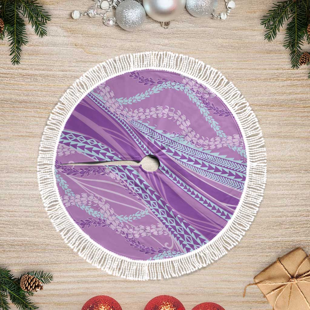 Polynesian Puakeniken Pikake Twisted Lei Tree Skirt Amethys LT7 Fringed Amethys - Polynesian Pride