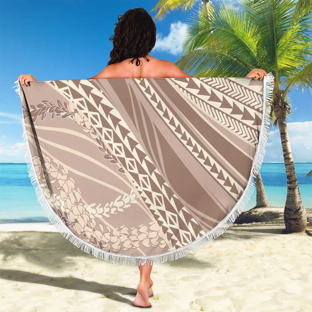 Polynesian Puakeniken Pikake Twisted Lei Beach Blanket Beige LT7 - Polynesian Pride