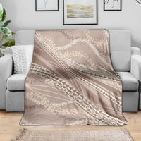 Polynesian Puakeniken Pikake Twisted Lei Blanket Beige LT7 - Polynesian Pride
