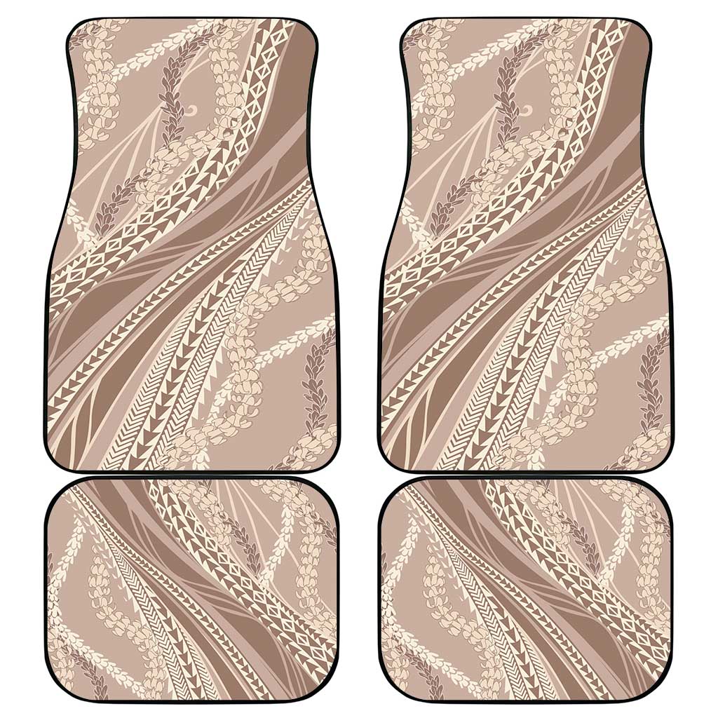 Polynesian Puakeniken Pikake Twisted Lei Car Mats Beige LT7 - Polynesian Pride
