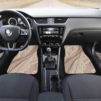 Polynesian Puakeniken Pikake Twisted Lei Car Mats Beige LT7 Set 2pcs - Front Beige - Polynesian Pride