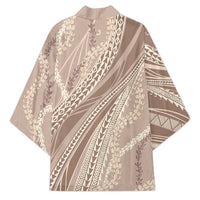 Polynesian Puakeniken Pikake Twisted Lei Kimono Beige LT7 - Polynesian Pride