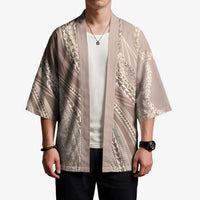 Polynesian Puakeniken Pikake Twisted Lei Kimono Beige LT7 - Polynesian Pride