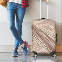Polynesian Puakeniken Pikake Twisted Lei Luggage Cover Beige LT7 - Polynesian Pride