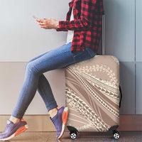 Polynesian Puakeniken Pikake Twisted Lei Luggage Cover Beige LT7 - Polynesian Pride