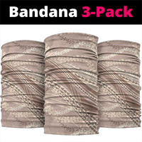 Polynesian Puakeniken Pikake Twisted Lei Neck Gaiter Beige LT7 package One Size: 25*50cm Beige - Polynesian Pride
