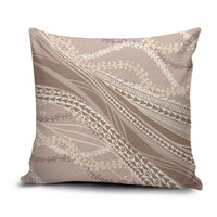 Polynesian Puakeniken Pikake Twisted Lei Pillow Cover Beige LT7 Beige - Polynesian Pride