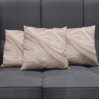 Polynesian Puakeniken Pikake Twisted Lei Pillow Cover Beige LT7 - Polynesian Pride