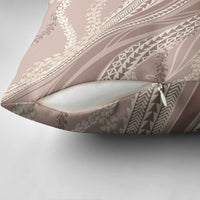 Polynesian Puakeniken Pikake Twisted Lei Pillow Cover Beige LT7 - Polynesian Pride