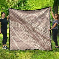 Polynesian Puakeniken Pikake Twisted Lei Quilt Beige LT7 - Polynesian Pride