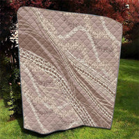 Polynesian Puakeniken Pikake Twisted Lei Quilt Beige LT7 - Polynesian Pride
