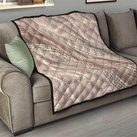 Polynesian Puakeniken Pikake Twisted Lei Quilt Beige LT7 - Polynesian Pride