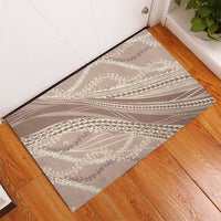 Polynesian Puakeniken Pikake Twisted Lei Rubber Doormat Beige LT7 - Polynesian Pride