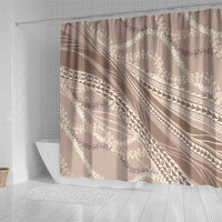 Polynesian Puakeniken Pikake Twisted Lei Shower Curtain Beige LT7 - Polynesian Pride