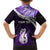 Personalised New Zealand Maori Family Matching Off Shoulder Long Sleeve Dress and Hawaiian Shirt Manaia Paua Shell Purple LT7 - Polynesian Pride