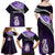 Personalised New Zealand Maori Family Matching Off Shoulder Maxi Dress and Hawaiian Shirt Manaia Paua Shell Purple LT7 - Polynesian Pride