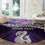 Personalised New Zealand Maori Round Carpet Manaia Paua Shell Purple LT7 - Polynesian Pride