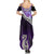 Personalised New Zealand Maori Summer Maxi Dress Manaia Paua Shell Purple LT7 - Polynesian Pride