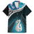 Personalised New Zealand Maori Family Matching Puletasi and Hawaiian Shirt Manaia Paua Shell Turquoise LT7 Dad's Shirt - Short Sleeve Turquoise - Polynesian Pride