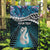 Personalised New Zealand Maori Garden Flag Manaia Paua Shell Turquoise LT7 Garden Flag Turquoise - Polynesian Pride