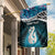 Personalised New Zealand Maori Garden Flag Manaia Paua Shell Turquoise LT7 House Flag Turquoise - Polynesian Pride