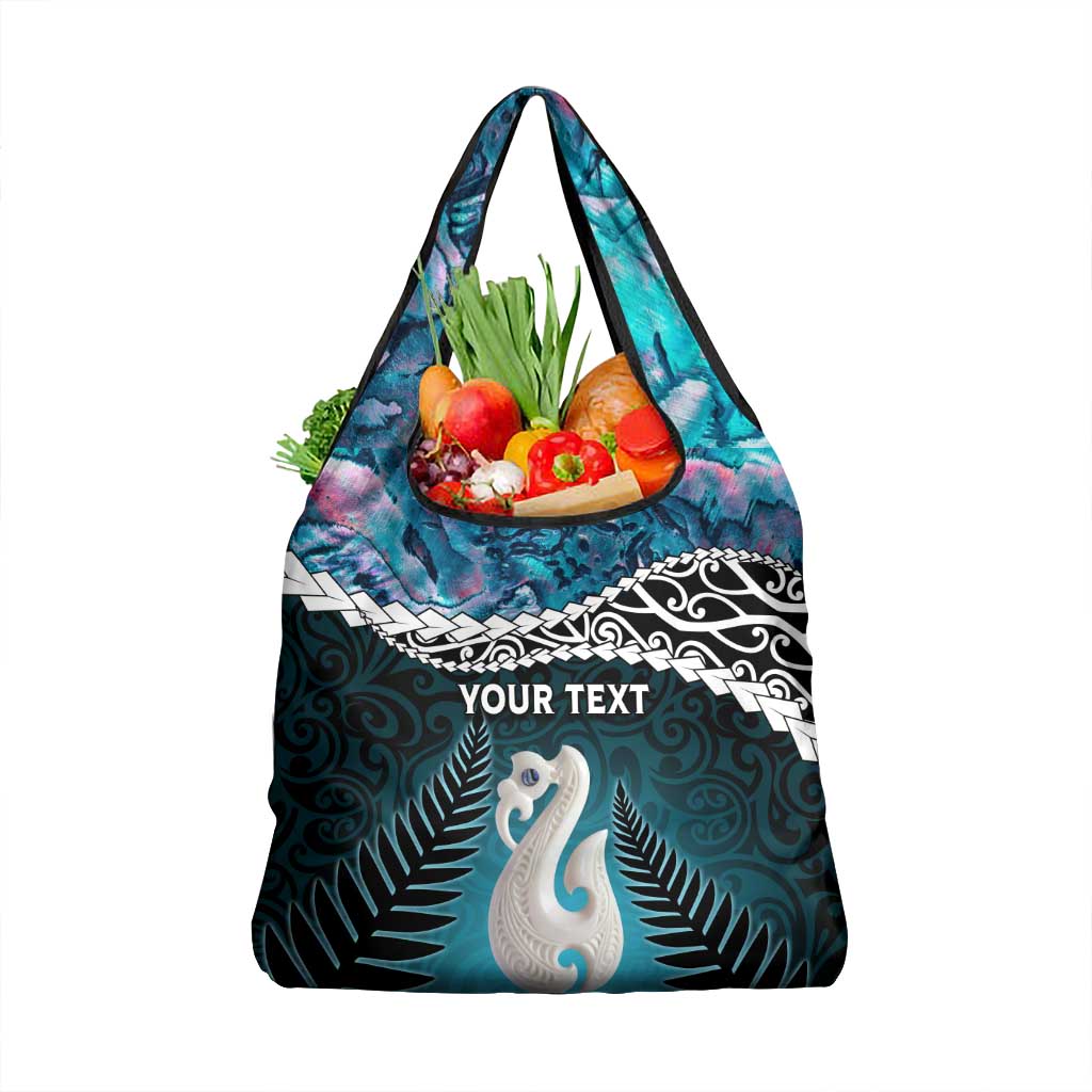 Personalised New Zealand Maori Grocery Bag Manaia Paua Shell Turquoise LT7 1-pack One Size Turquoise - Polynesian Pride