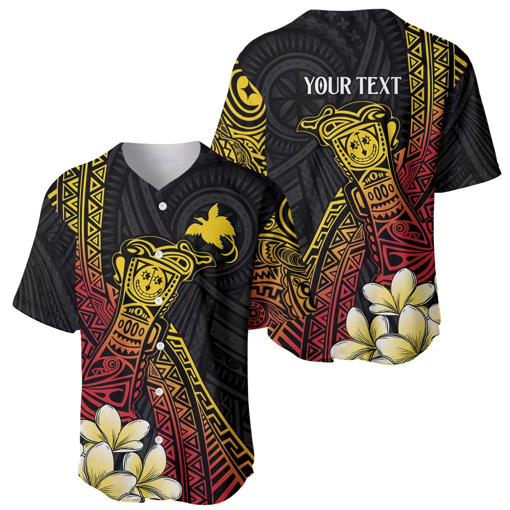Personalized Papua New Guinea Baseball Jersey Kundu Drum Carving Motifs LT7 - Polynesian Pride