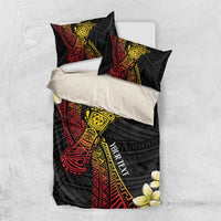 Personalized Papua New Guinea Bedding Set Kundu Drum Carving Motifs LT7 US Twin 172cm x 218cm Black - Polynesian Pride