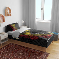 Personalized Papua New Guinea Bedding Set Kundu Drum Carving Motifs LT7 - Polynesian Pride