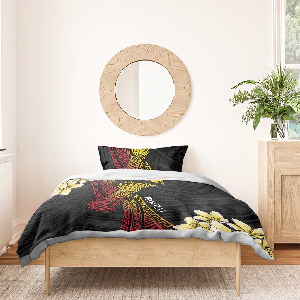 Personalized Papua New Guinea Bedding Set Kundu Drum Carving Motifs LT7 - Polynesian Pride