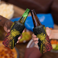 Personalized Papua New Guinea 4 in 1 Can Cooler Tumbler Kundu Drum Carving Motifs LT7 - Polynesian Pride