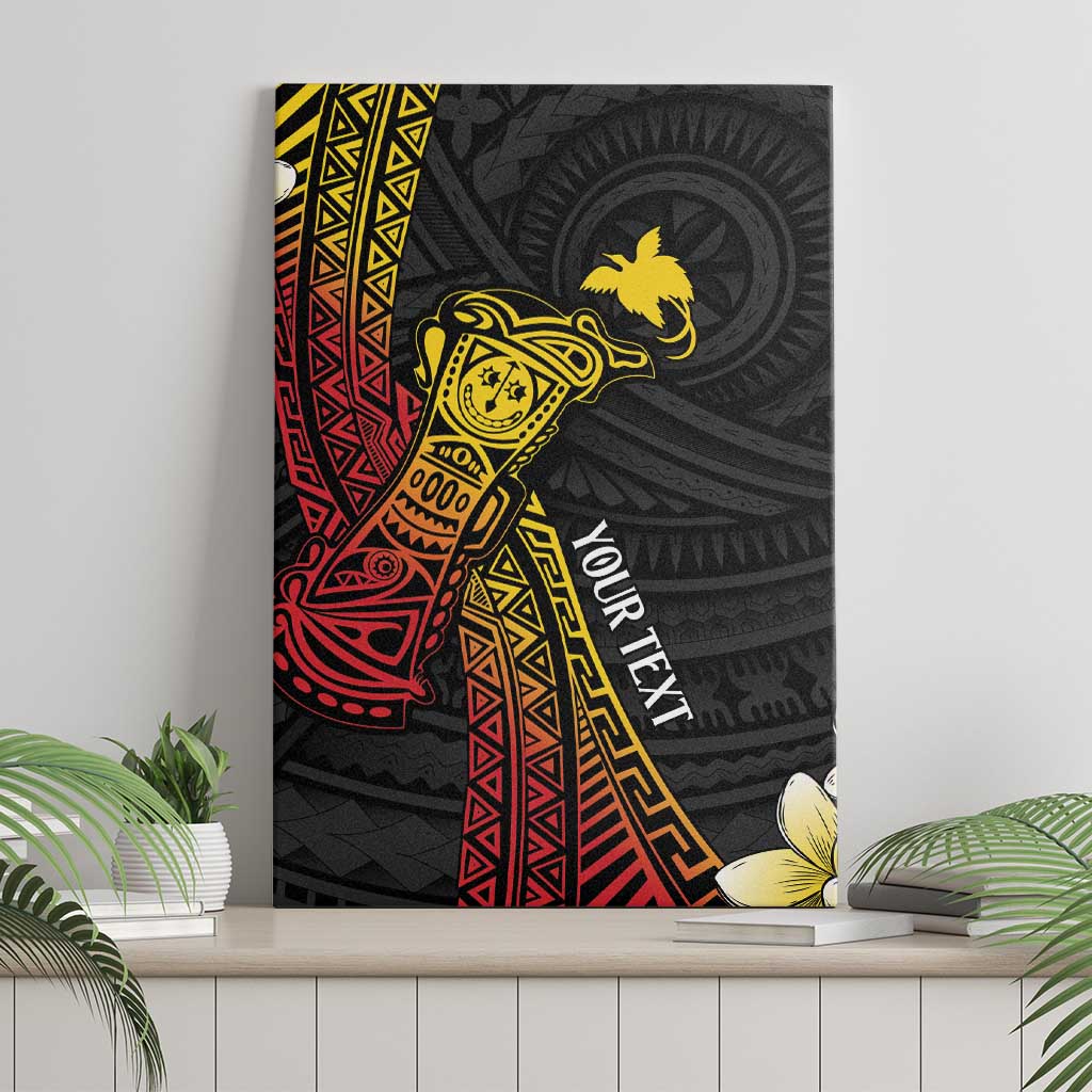 Personalized Papua New Guinea Canvas Wall Art Kundu Drum Carving Motifs LT7 - Polynesian Pride