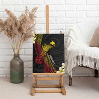 Personalized Papua New Guinea Canvas Wall Art Kundu Drum Carving Motifs LT7 - Polynesian Pride