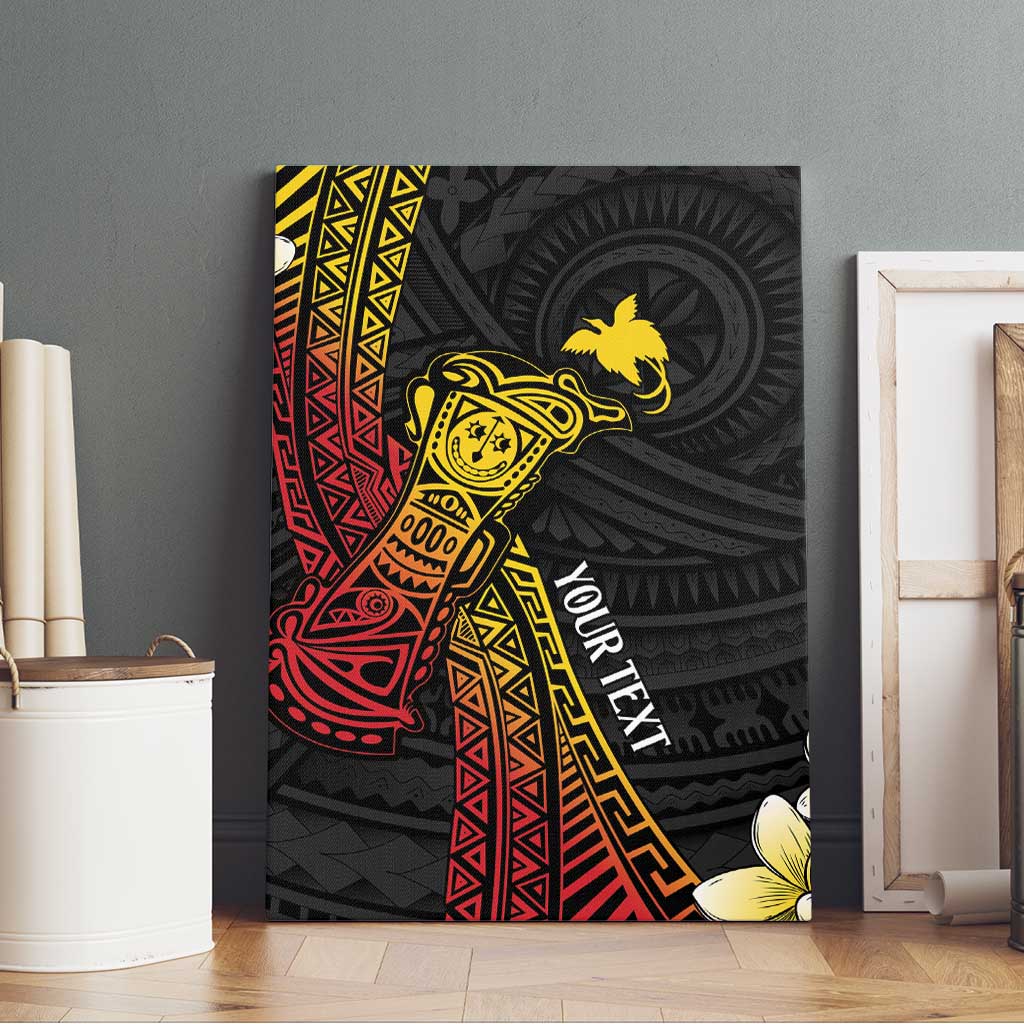 Personalized Papua New Guinea Canvas Wall Art Kundu Drum Carving Motifs LT7 - Polynesian Pride