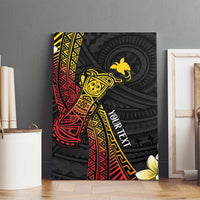 Personalized Papua New Guinea Canvas Wall Art Kundu Drum Carving Motifs LT7 - Polynesian Pride