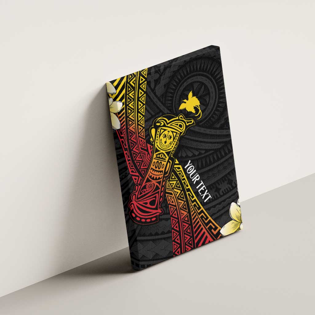 Personalized Papua New Guinea Canvas Wall Art Kundu Drum Carving Motifs LT7 - Polynesian Pride