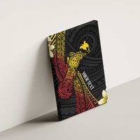 Personalized Papua New Guinea Canvas Wall Art Kundu Drum Carving Motifs LT7 - Polynesian Pride