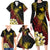 Personalized Papua New Guinea Family Matching Long Sleeve Bodycon Dress and Hawaiian Shirt Kundu Drum Carving Motifs