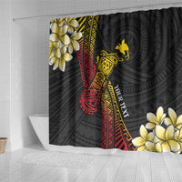 Personalized Papua New Guinea Shower Curtain Kundu Drum Carving Motifs LT7 - Polynesian Pride