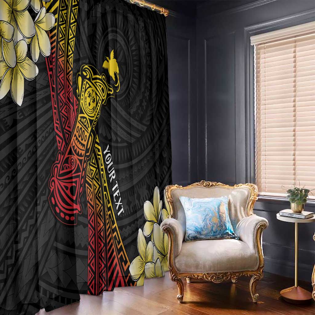 Personalized Papua New Guinea Window Curtain Kundu Drum Carving Motifs LT7 - Polynesian Pride