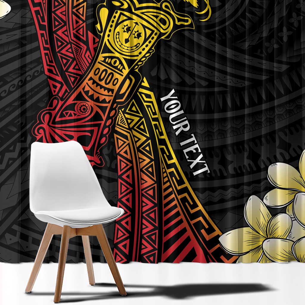Personalized Papua New Guinea Window Curtain Kundu Drum Carving Motifs LT7 - Polynesian Pride